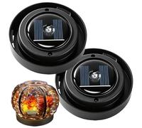 Dessus de Remplacement pour Lampe Solaire - 2 Pièces Éclairage Jardin,Couvercle de Remplacement pour Lampe de Jardin Solaire | Locataires Décorateurs Arrière-Cour Patio Garage Abri Camping Porche Cour