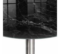 Dessus de Table ø 50 cm | Imprimé Décoratif | Résistant aux Rayures | Texture de marbre | pour Table à Manger, Table Basse et Bureau | Bords Polis | Plusieurs Tailles | Verre Trempé