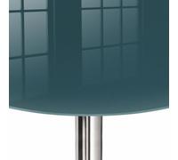 Dessus de Table ø 50 cm | Imprimé Décoratif | Résistant aux Rayures | Turquoise foncé | Plusieurs Tailles | Bords Polis | pour Table à Manger, Table Basse et Bureau | Verre Trempé