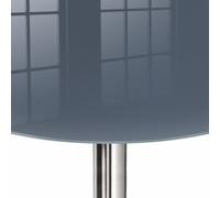 Dessus de Table ø 60 cm | Imprimé Décoratif | Résistant aux Rayures | Gris froid | Bords Polis | Verre Trempé | pour Table à Manger, Table Basse et Bureau | Plusieurs Tailles
