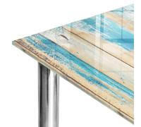 Dessus de Table 100x50 cm | Imprimé Décoratif | Résistant aux Rayures | planches de bois | Bords Polis | Verre Trempé | pour Table à Manger, Table Basse et Bureau | Plusieurs Tailles