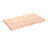 vidaXL Dessus de table Bois de chêne massif non traité 100×60×(2–6) cm