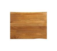 vidaXL Dessus de table 110x80x3,8 cm Bord vivant Bois massif manguier Multicolore