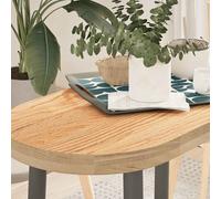 vidaXL Dessus de table ovale 100x50x2 cm bois de chêne massif marron