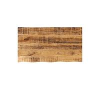 Dessus de table 120x60x3,8 cm bord vivant bois massif manguier, dessus de table en bois, dessus de table d'appoint, dessus de table à bord vif 370408