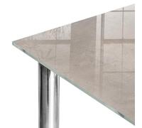 Dessus de Table 125x50 cm | Imprimé Décoratif | Résistant aux Rayures | Style beige | pour Table à Manger, Table Basse et Bureau | Plusieurs Tailles | Verre Trempé | Bords Polis