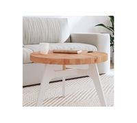 vidaXL Dessus de table pour table basse Ø60x4 cm Rond Bois massif de hêtre Marron