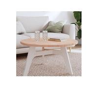 vidaXL Dessus de Table, Plateau de Table de Remplacement, Dessus de Table Basse Salle de Séjour Intérieur, Ø80x2,5 cm Rond Bois Massif de Hêtre