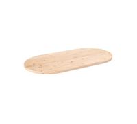 vidaXL Plateau de table ovale 90x45x2,5 cm bois massif de pin Multicolore