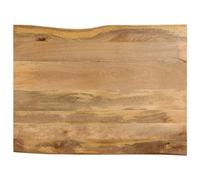 vidaXL Dessus de table 90x80x2,5 cm – Bord vivant, bois massif manguier, multicolore