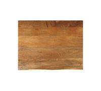 vidaXL Dessus de table à bord vivant 110 x 80 x 3,8 cm en bois massif de manguier Multicolore