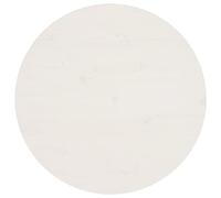 vidaXL Dessus de table Blanc Ø60×2,5 cm Bois de pin massif