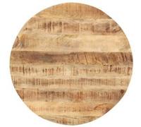 Dessus de table Bois de manguier solide Rond 15 16 mm 50 cm Brun G