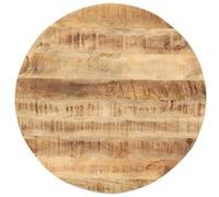 Dessus de table Bois de manguier solide Rond 15 16 mm 60 cm Naturel (bois de manguier) avec variations uniques G