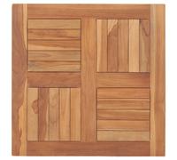 vidaXL Dessus de table Bois de teck solide 60x60x2,5 cm
