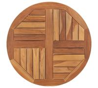 Dessus De Table Bois De Teck Solide Rond 2,5 Cm 70 Cm