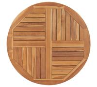 Dessus De Table Bois De Teck Solide Rond 2,5 Cm 90 Cm