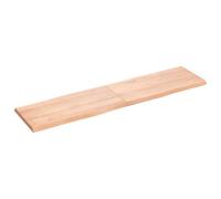 Dessus de Table Bois Massif Chêne Pliable avec Charnières | Chêne massif, couleur marron moyen, grain dense, bord vif, surface vernie, pliable, rangement compact, bases variées