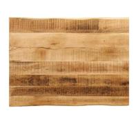vidaXL Dessus de table d'appoint Bord vivant 80x60x2,5 cm Bois de manguier brut