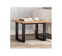 Dessus de table carré 60x60x2 cm bois massif d'acacia, dessus de table de rechange, dessus de table carré, dessus de table d'appoint