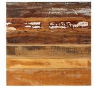 vidaXL Dessus de table carré 1560 - Bois de récupération 70x70 cm 15-16 mm Finition laquée