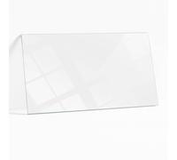 Dessus de Table de Remplacement Rectangulaire 100x50 cm | Plaque de Sécurité | Installation Facile | avec Coussinets Antidérapants | Bords Polis | Idéal pour Le Bureau | Style Moderne - Blanc Lisse