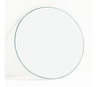 Dessus de Table de Remplacement Rond Ø 100 cm | Plaque de Sécurité | Installation Facile | avec Coussinets Antidérapants | Bords Polis | Idéal pour Le Bureau | Style Moderne - Blanc Lisse