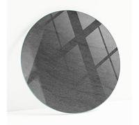 Dessus de Table de Remplacement Rond Ø 60 cm | Plaque de Sécurité | Installation Facile | avec Coussinets Antidérapants | Bords Polis | Idéal pour Le Bureau | Style Moderne - Pierre Naturelle