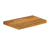 Dessus de Table en Bois de Manguier Massif, Bord Vivant, 60x20x2,5 cm | Bois tropical dur, veines naturelles, entretien simple, aspect rustique, pièce unique, adapté divers pieds
