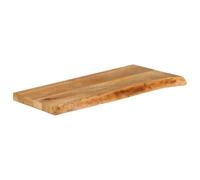 Dessus de Table en Bois de Manguier Massif, Bord Vivant, 70 x 40 x 3,8 cm | Bois dur tropical, plateau remplacement polyvalent, surface lisse nettoyage facile, charme rustique unique, teintes variées