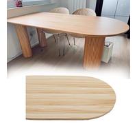 Dessus de table en demi-cercle personnalisable, design monobloc pour des solutions d'espace polyvalentes