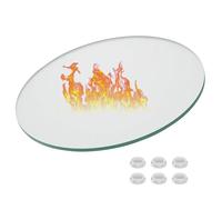 Dessus De Table En Verre Trempé 8mm Épaisseur Ø 35-100cm - Plateau De Table Rond En Verre, Protection De Table Transparente En Verre, Pour Salle À Manger, Tables Basses, Tables De Jardin(35cm)