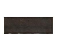 Dessus de Table Marron Foncé Bois Chêne Massif Traité Pliable | Charnières intégrées, bords vifs, fabrication artisanale, surface peinte foncée, compatible bases variées, usage maison ou