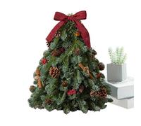 Dessus de table Noël Cent - Mini arbre de verdure artificielle réaliste, petite décoration de vacances | Verdure de Noël compacte pour intérieur extérieur chambre ferme bureau école dortoir jardin