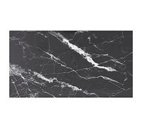 Dessus de table noir 120x65 cm 8 mm verre trempé design marbre