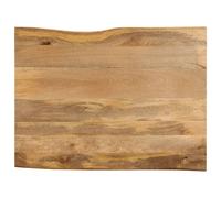 vidaXL Dessus de table Planche de remplacement Bois massif manguier Bord vivant 110x80x2,5 cm