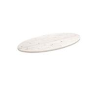 Dessus de Table, Plateau de Bureau, Dessus de Table de Remplacement Maison Restaurant, Blanc 100x50x2,5 cm Bois de Pin Massif Ovale
