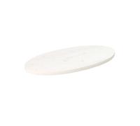 vidaXL Dessus de table blanc 80x40x2,5 cm bois de pin massif ovale 824321