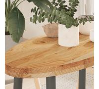 vidaXL Dessus de table 80x40x4 cm bois de chêne massif ovale Marron