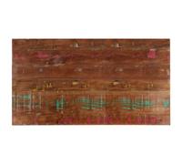vidaXL Dessus de table rectangulaire Bois massif récupéré 100x50x2,5 cm Multicolore