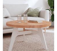 Dessus de Table Plateau Remplacement Intérieur Rond Bois Massif de Hêtre vidaXL