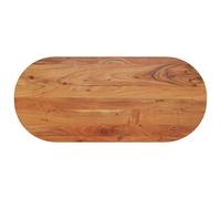 vidaXL Dessus de table ovale 120x50x2,5 cm Bois massif de manguier Multicolore