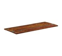 Dessus de Table Rectangulaire 140x60x2,5 cm en Bois Massif avec | Fabriqué à la main, grain unique, nettoyage facile, charme rustique, combinaison universelle avec les bases