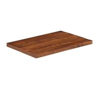 Dessus de table rectangulaire 80x70x2,5 cm en bois massif avec récupération | Charme rustique, ne grain, nettoyage facile, combinaison universelle avec les bases