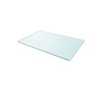 vidaXL Table rectangulaire en verre trempé 1000 x 620 mm Gris transparent Contemporain