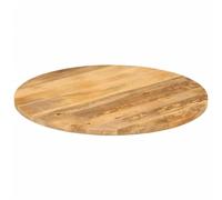 Dessus de Table Rond Ø 70 x 2,5 cm Bois de Manguier Massif | Bois de manguier massif, grains uniques, surface lisse, nettoyage au chiffon humide, bases variées, style rustique