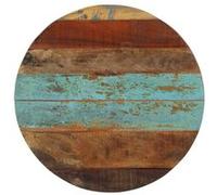Dessus de table rond 60 cm 15 16 mm Bois de récupération Bois naturel avec variation des couleurs selon pièce G