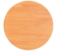 Vidaxl Dessus De Table Rond Cire Marron Ø60x2,5 Cm Bois De Pin Massif Multicolore