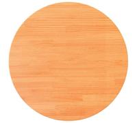 Dessus de table rond cire marron Ø90x2,5 cm bois de pin massif
