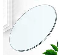 Dessus de table rond en verre trempé, 80 cm, plateau de table en verre transparent, surface de table en verre à faire soi-même, disponible en tailles 35 cm, 50 cm, 60 cm, 85 cm, 100 cm - Décoration